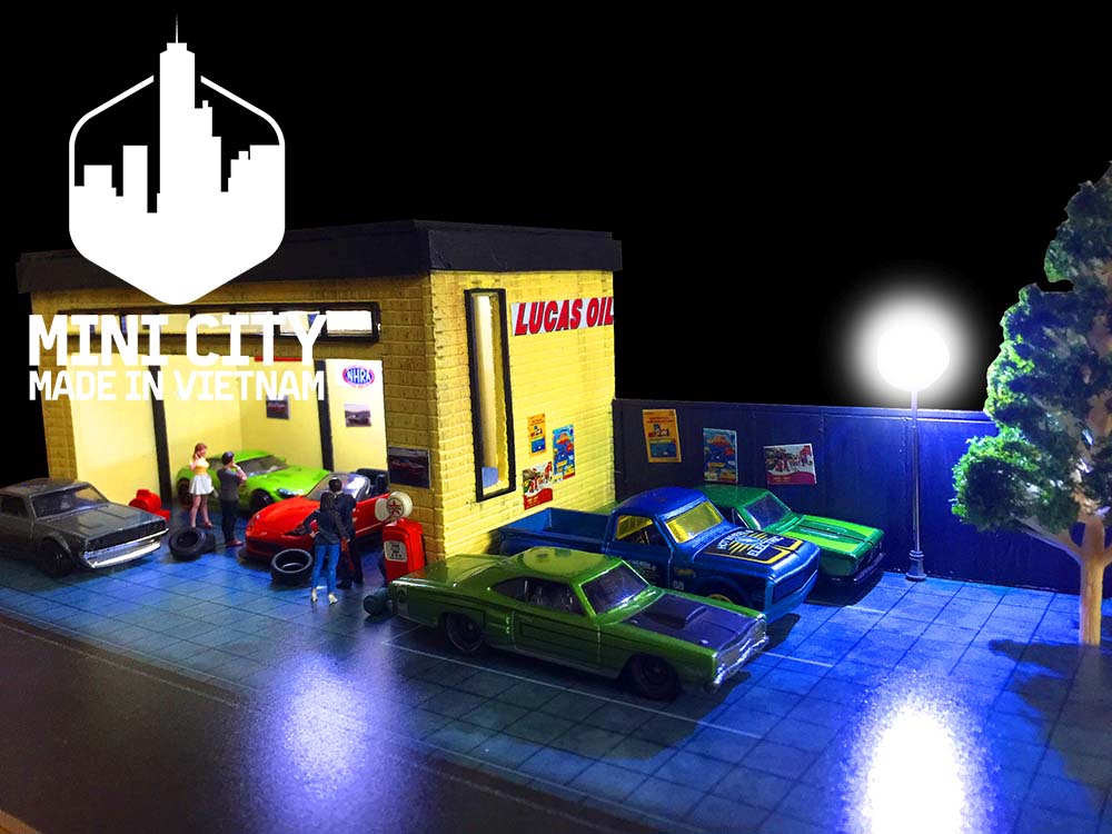 Mô hình garage đường phố 1/64