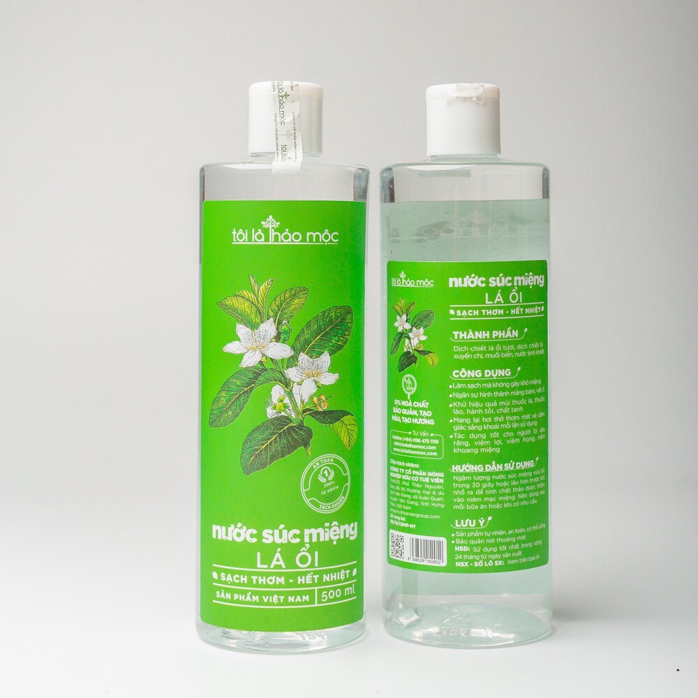 Nước súc miệng Lá Ổi  500ml - ( Tôi Là Thảo Mộc)