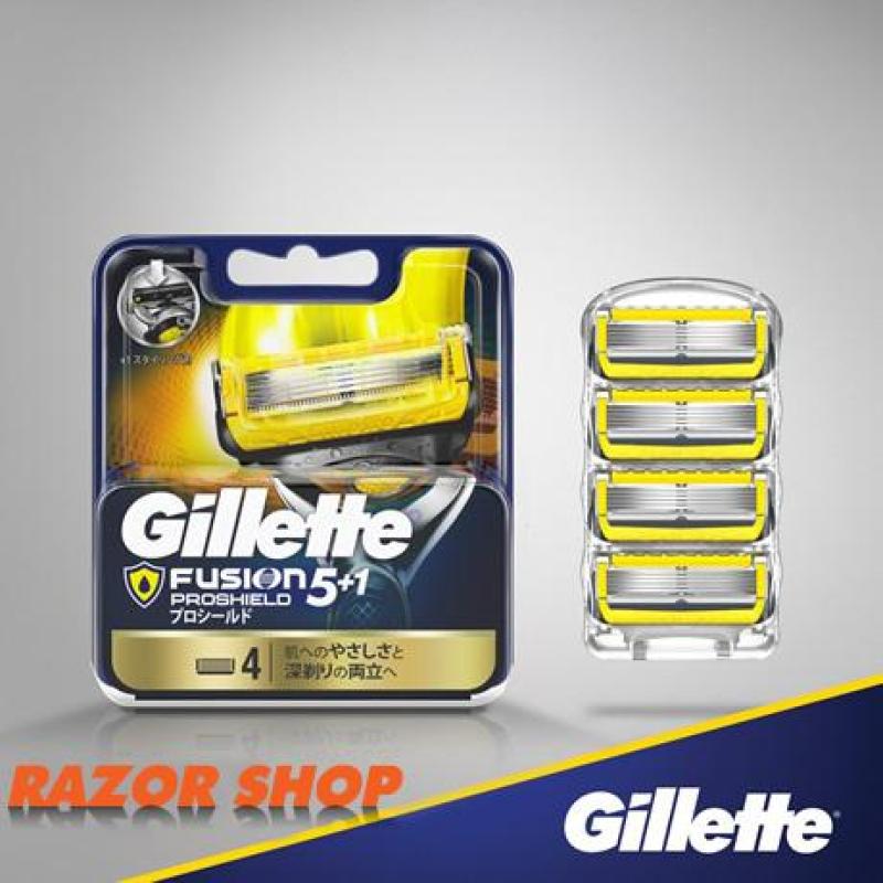 Lưỡi dao thay thế Gillette Fusion 5 + 1 Proshield Nhật Bản, vỉ 4 lưỡi giá rẻ