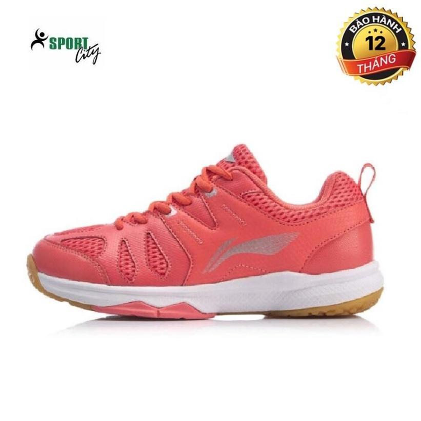 Giày cầu lông nữ - giày bóng chuyền nữ Lining AYTP034-2 mẫu mới công nghệ đế giảm chấn giúp bảo vệ đôi chân khi di chuyển màu hồng đủ size giá rẻ