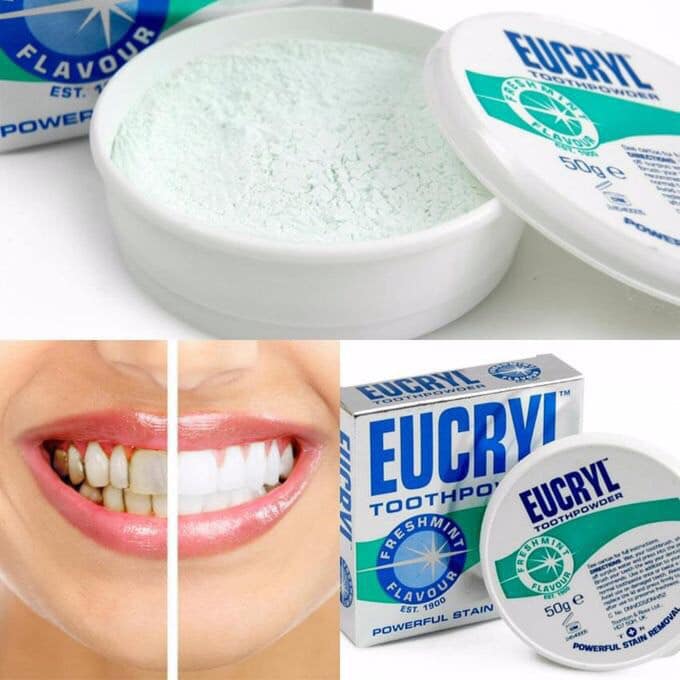 Bột Tẩy Trắng Răng Eucryl Toothpowder Freshmint 50g