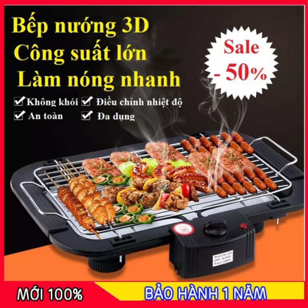 [ SIÊU SALE ] Bếp nướng BBQ. Bếp nướng điện không khói. Bảo hành 12 tháng. Lỗi 1 đổi 1 trong 7 ngày