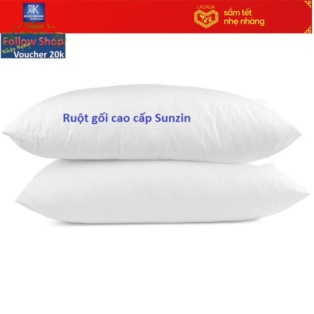 (FreeShip MAX) Bộ 2 ruột gối ép sunzin 45x65