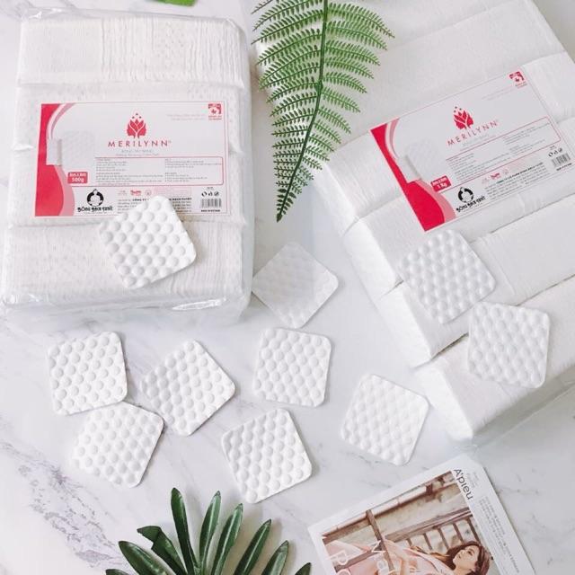 Bông Tẩy Trang Bạch Tuyết Hạt Massage Merilynn - Gói 1000gr