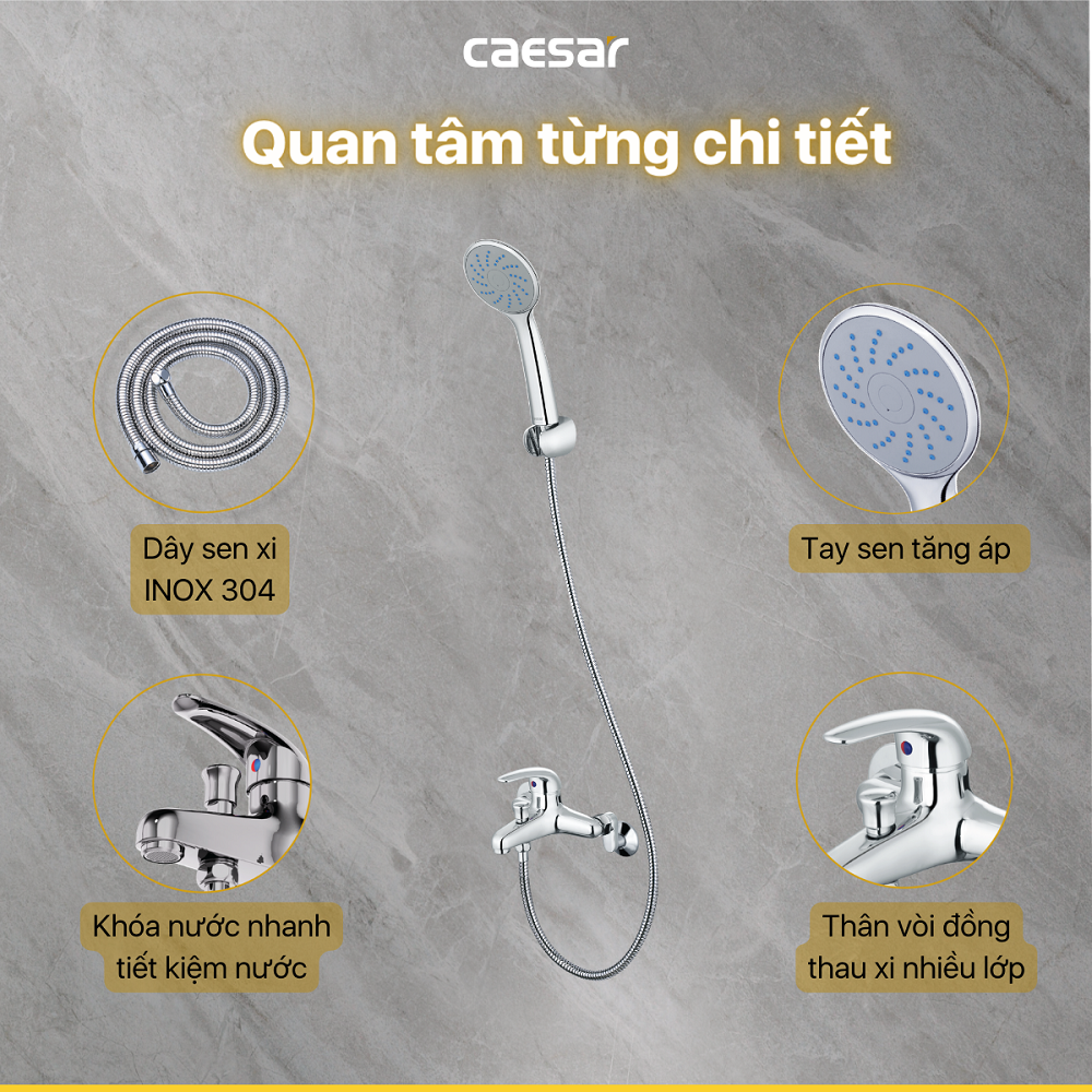 Vòi Sen Gạt Nóng Lạnh - S360C