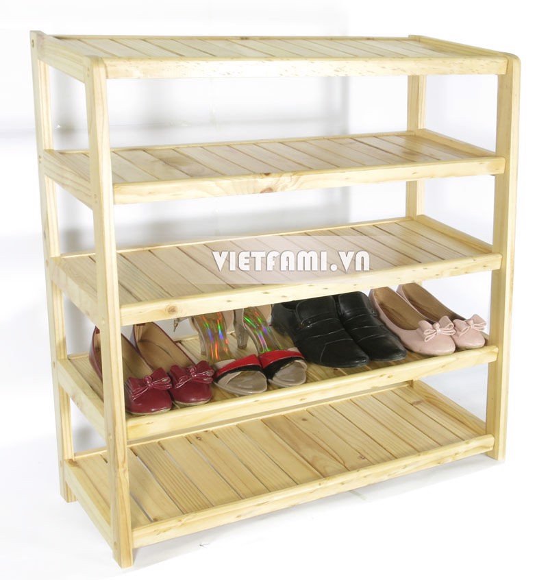 Kệ giày dép 5 tầng rộng 80 cm , kệ gỗ để dày
