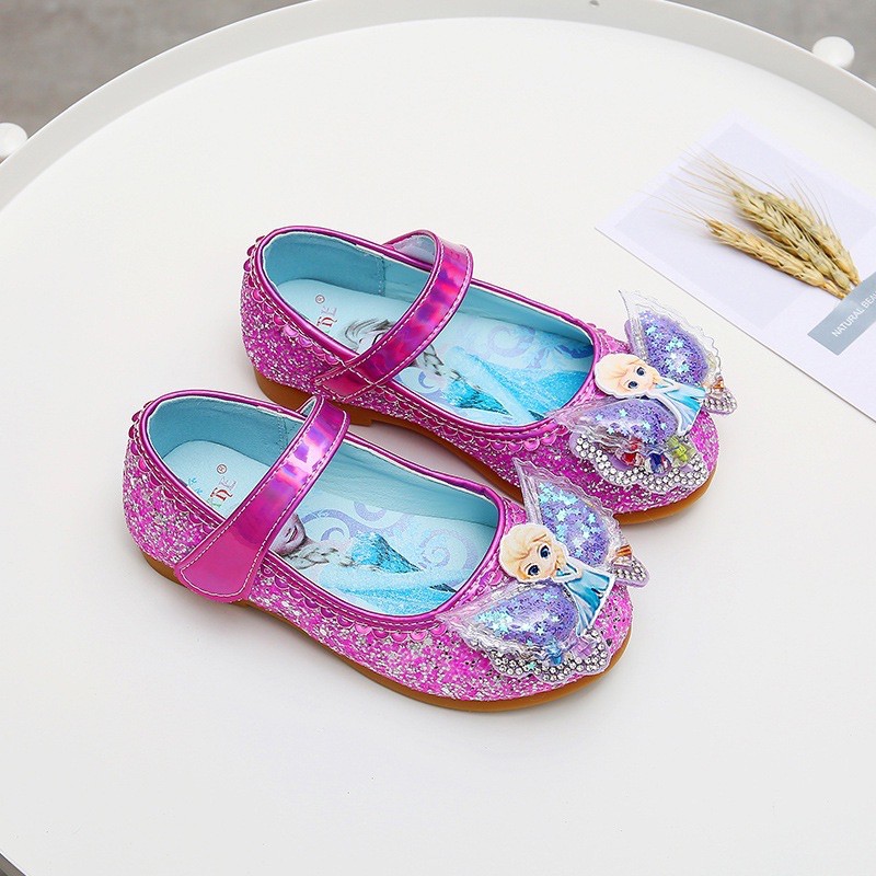 Giày Búp Bê Nhũ Elsa Siêu Xinh Vạn Bé Mê