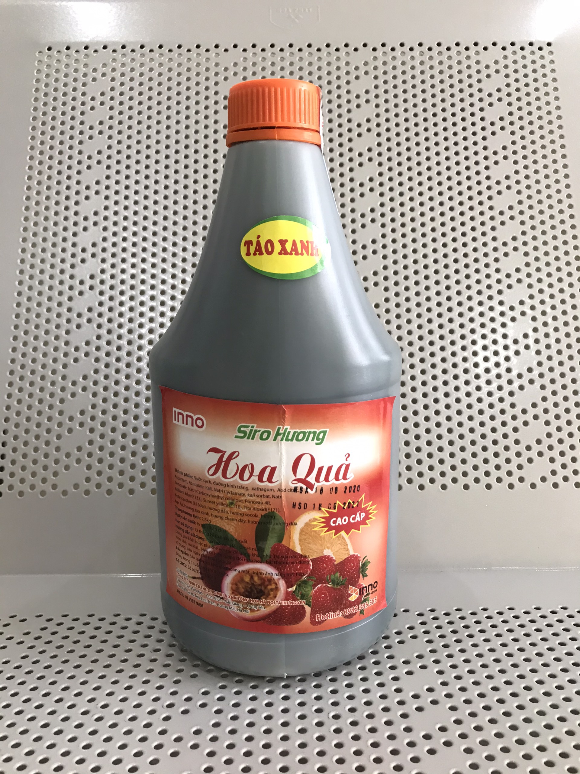 Siro hoa quả can tròn 2lít vị Táo xanh