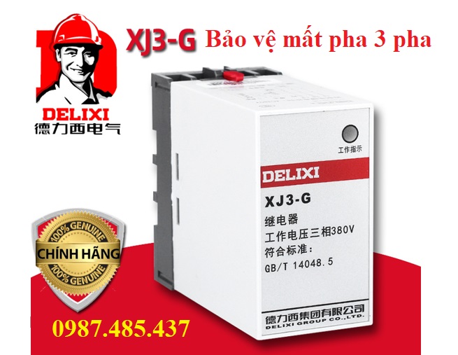Bảo vệ mất pha 380v - delixi xj3g bảo vệ mất pha cho nguồn 3 pha loại tốt