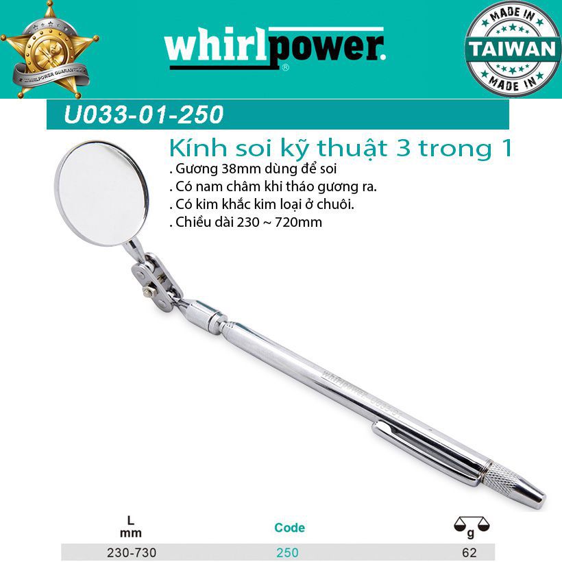 Kính soi kỹ thuật Whirlpower U033-01-250