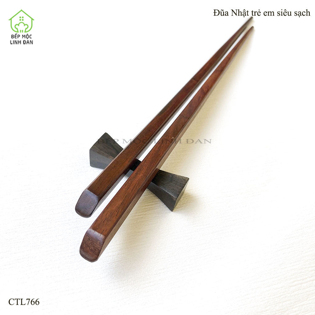 Đũa Nhật Trẻ Em Gỗ Trắc HAHANCO [CTL766] (01 đôi) Giúp Bé Dùng Đũa Dễ Dàng