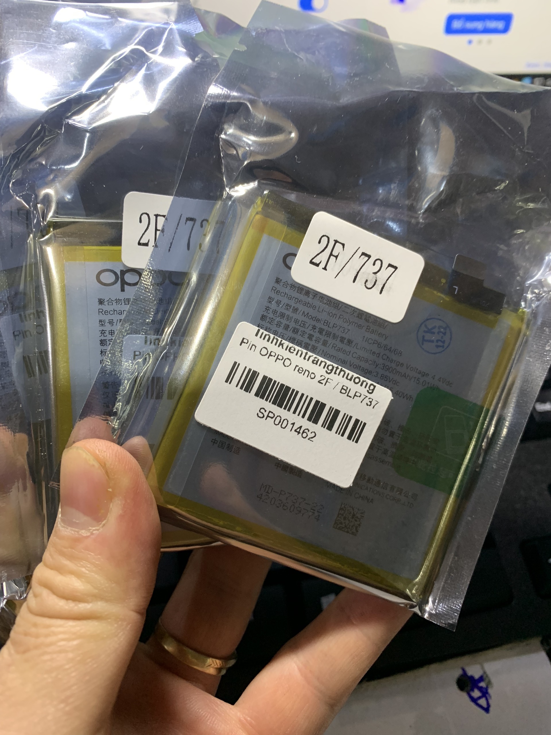 Pin oppo BLP737 dùng cho Reno 2F, 4000mAh, bảo hành 3 tháng