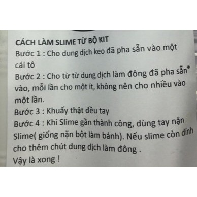 Bộ kit làm slime siêu siêu rẻ 100ml có hộp