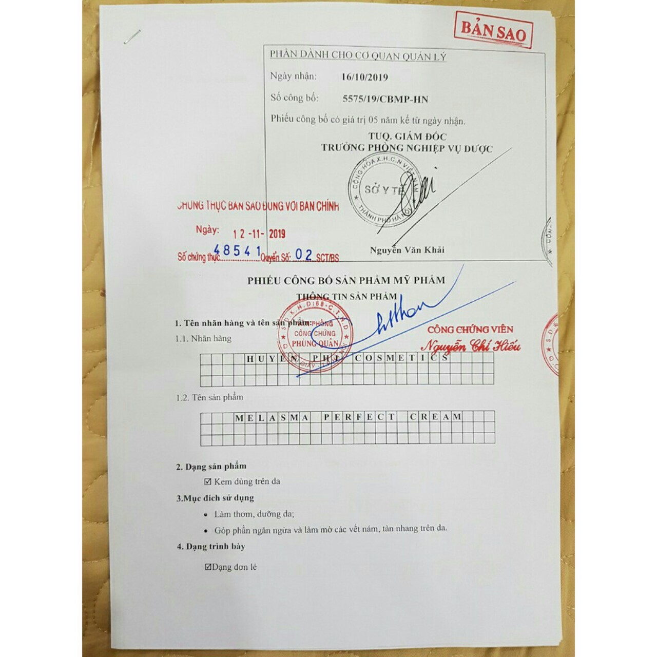 KEM NÁM MỚI HUYỀN PHI CHÍNH HÃNG