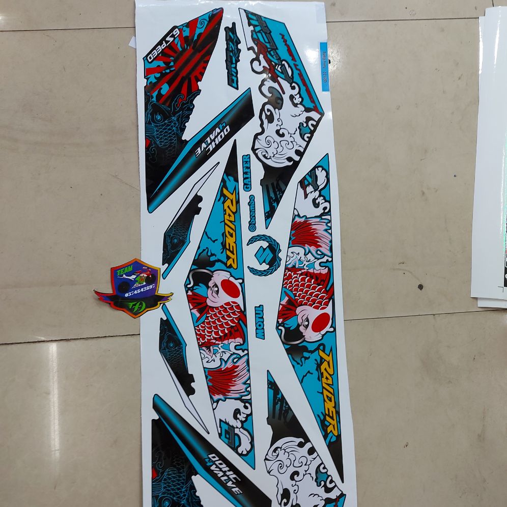 [HCM]Tem rời satria - raider cá chép hóa rồng cao cấp