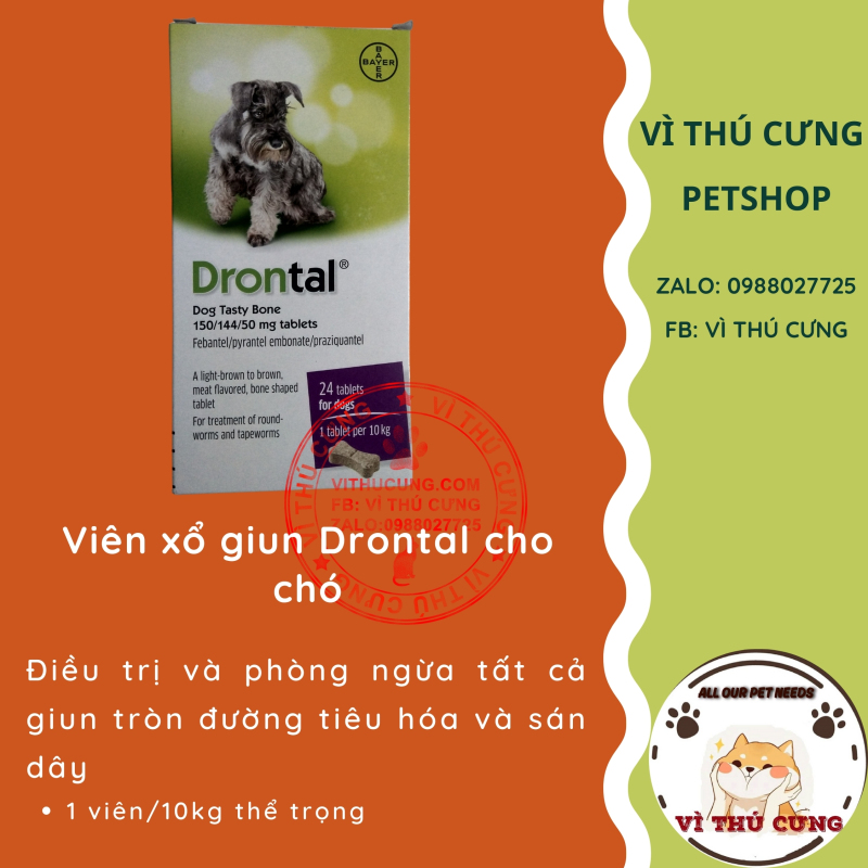 Viên Drontal cho chó