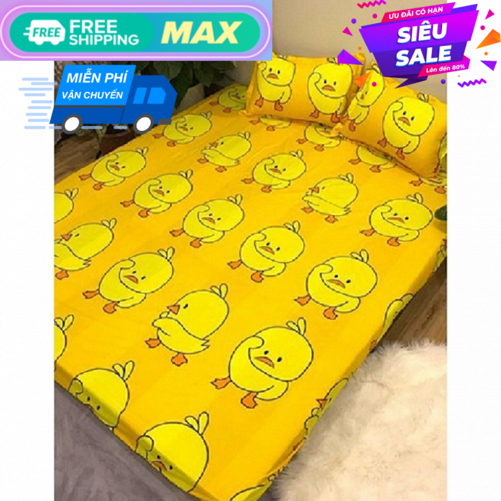 Bộ 3 Món Ga Gối Cotton Poly
