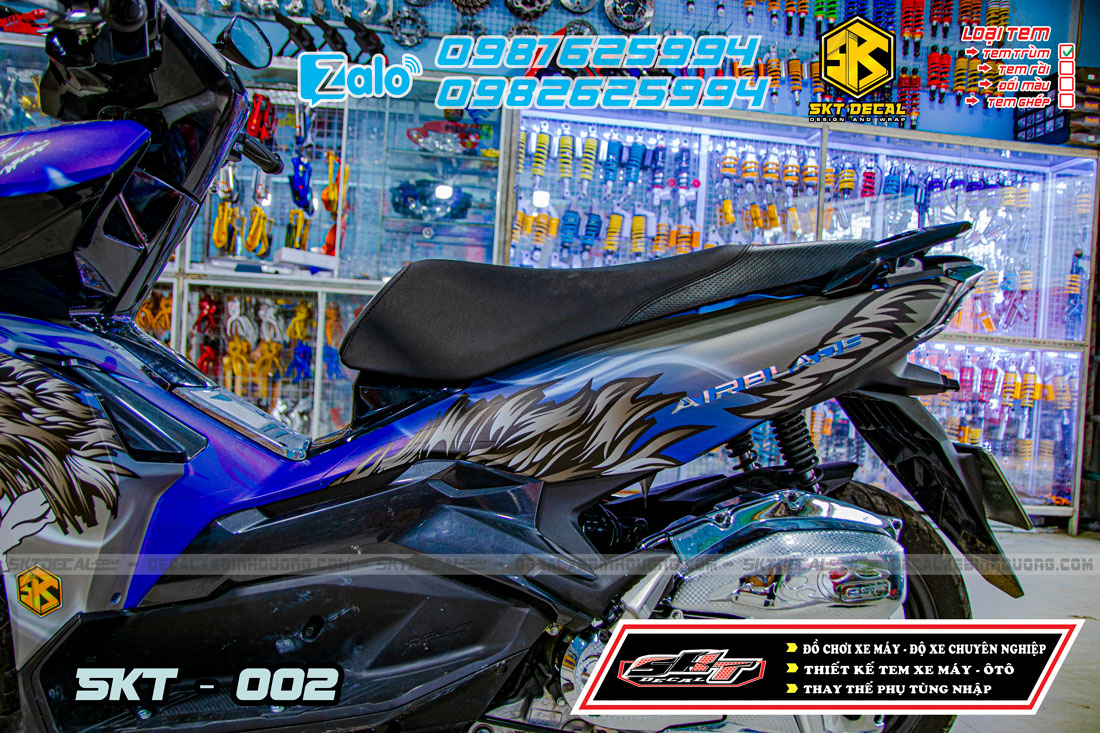 tem trùm ari blade 2020 xanh xám sư tử