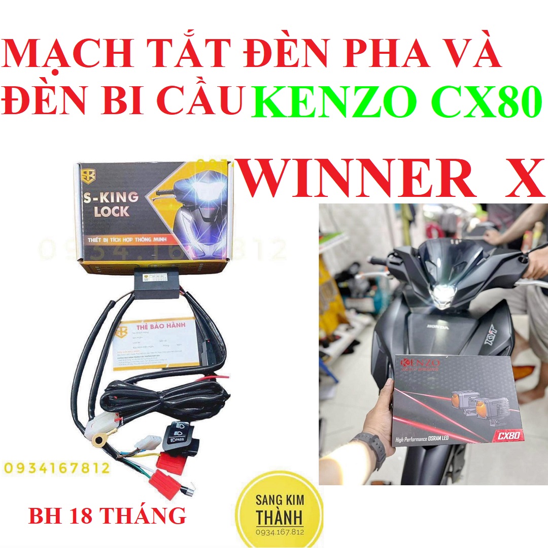 Mạch auto passing tắt đèn pha winner x và đèn bi cầu kenzo cx80