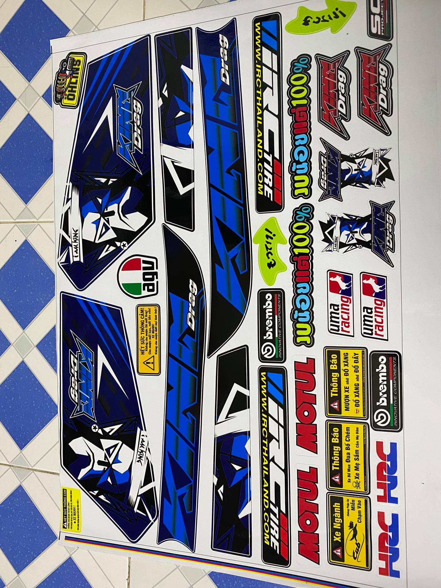 [HCM]TEM RỜI CUB 82 KING DRAG XANH DƯƠNG