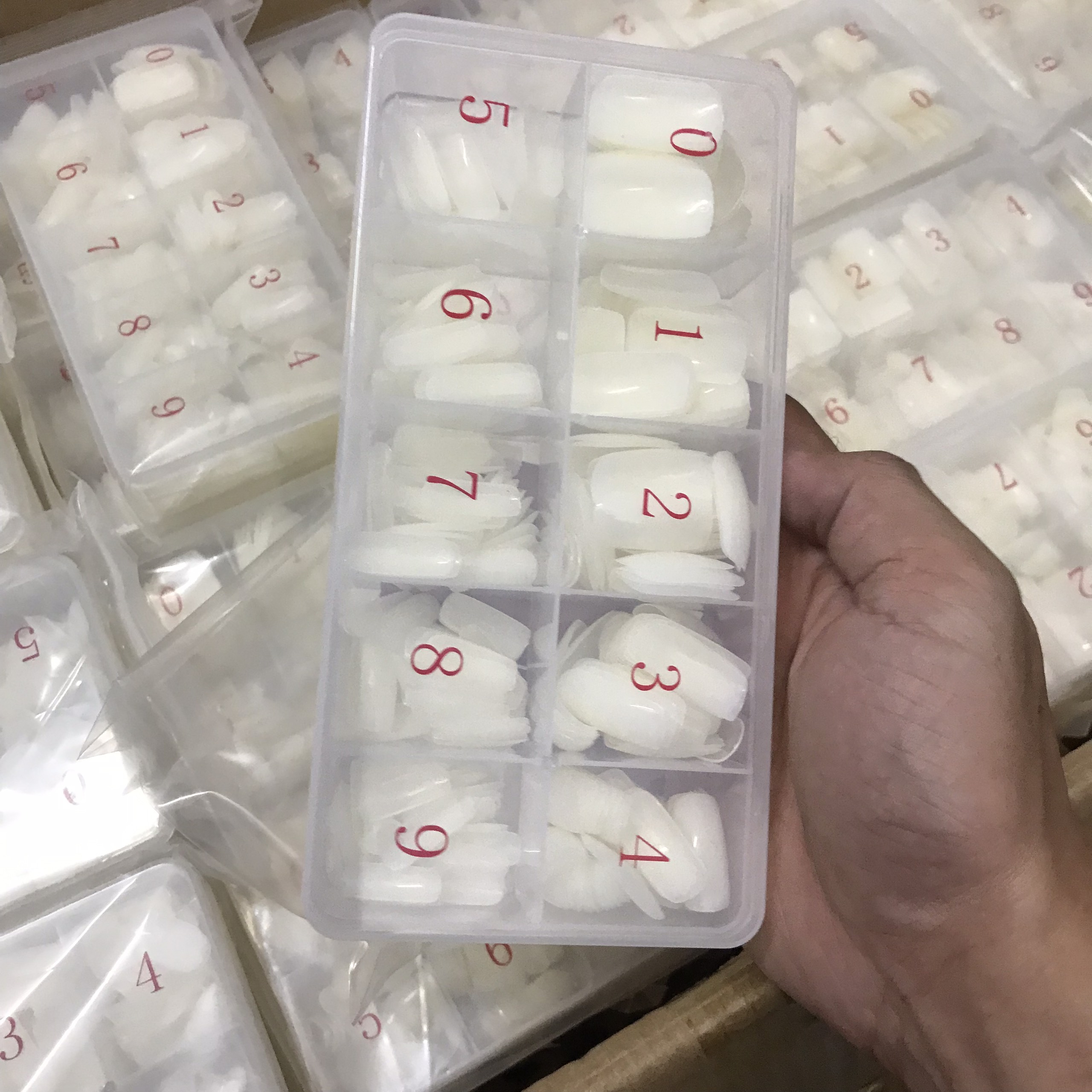 Móng úp chân dài đủ size hộp 500 móng - PLN937