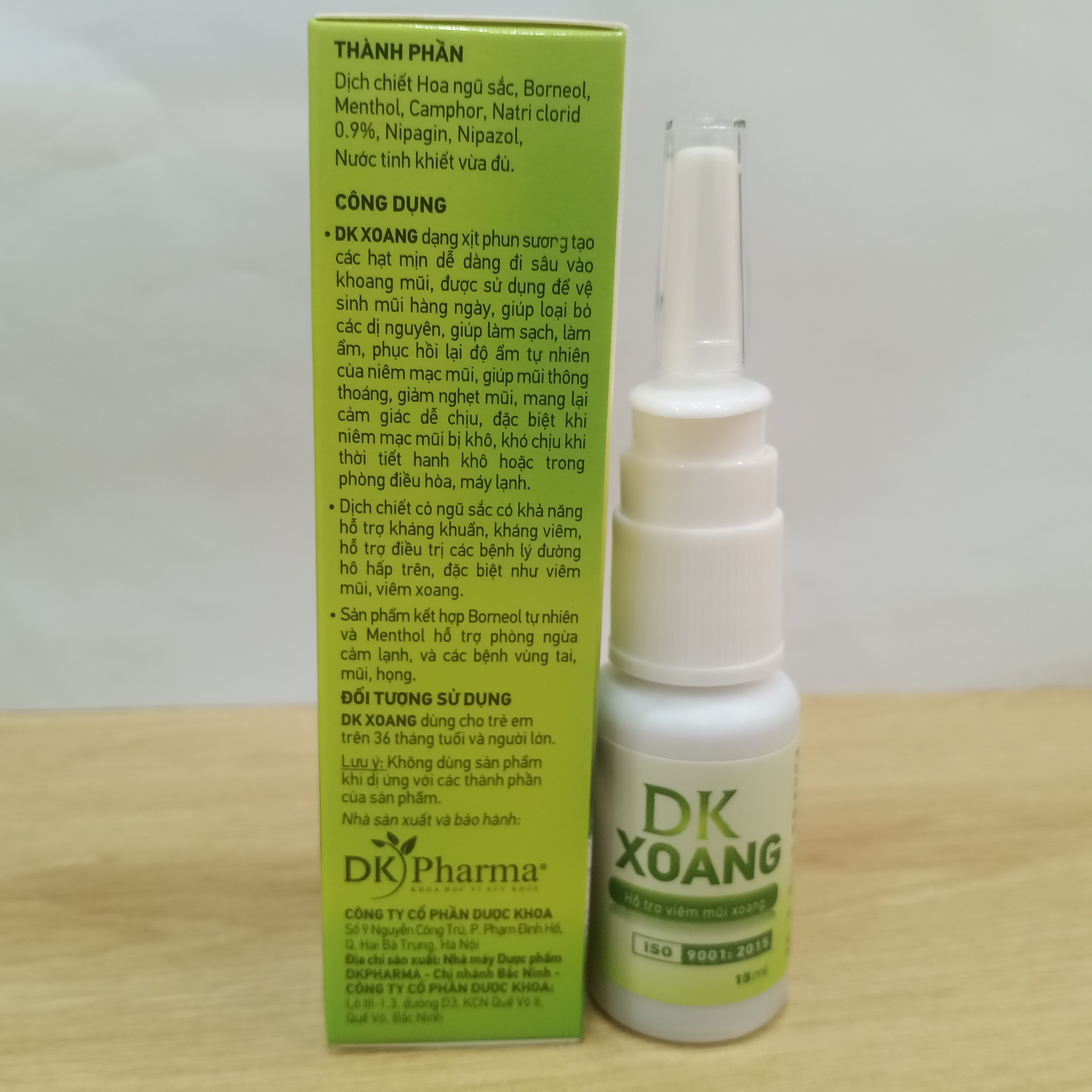 Dung Dịch Xịt Mũi DK Xoang - Lọ 15ml