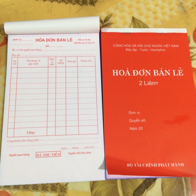 Hóa đơn bán lẻ A5 2 liên
