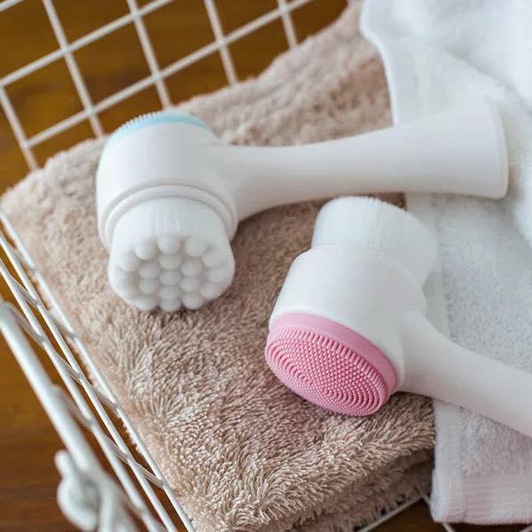 Cọ Massage Silicon Rửa Mặt 2 Đầu