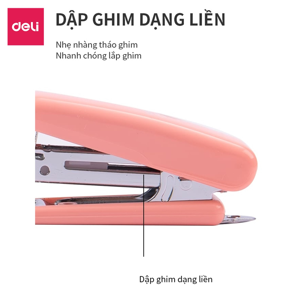 Dập ghim mini số 10 Deli - 12 trang - E0222