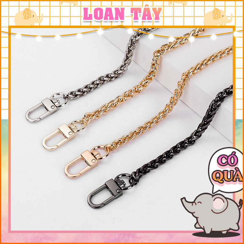 Bag strap chain double thick 6mm crab hook socket wrench L2215-loantay