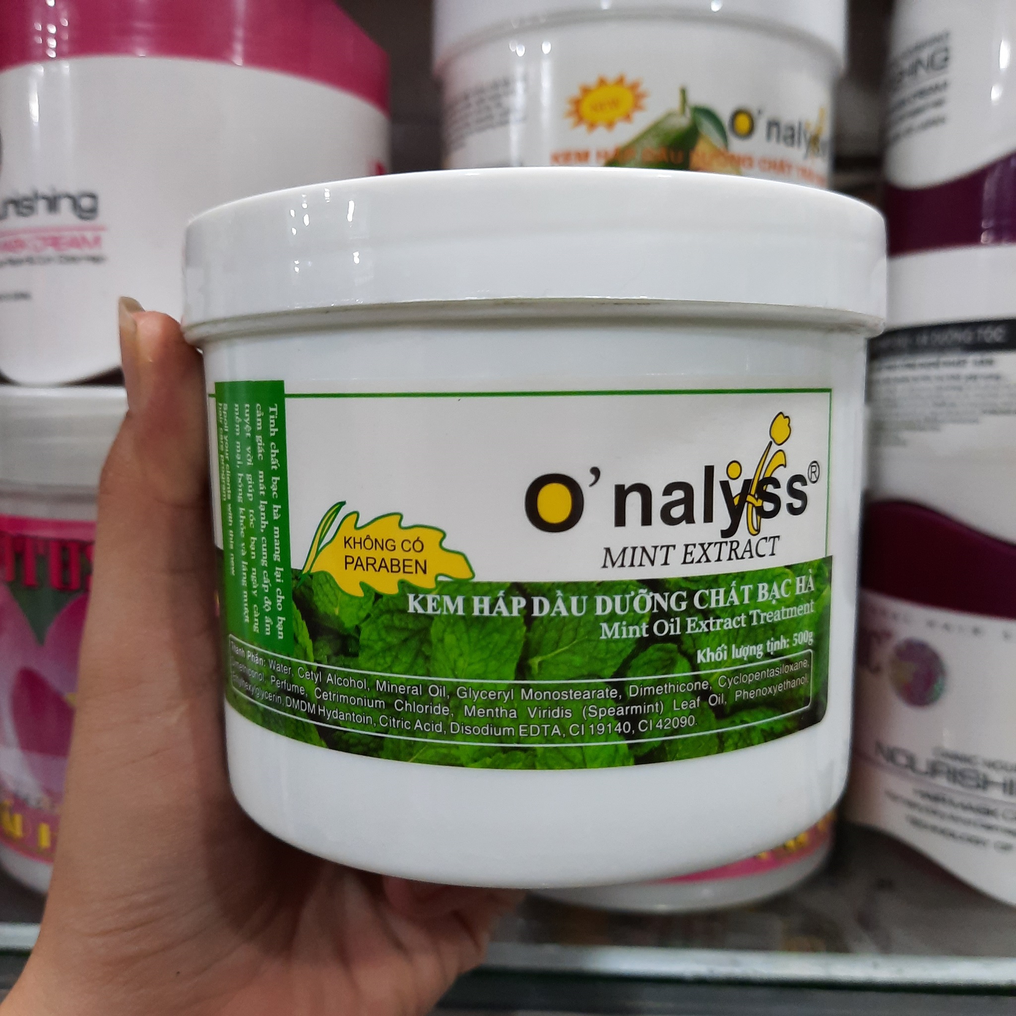 Kem hấp dầu dưỡng chất bạc hà O’nalyss 500g