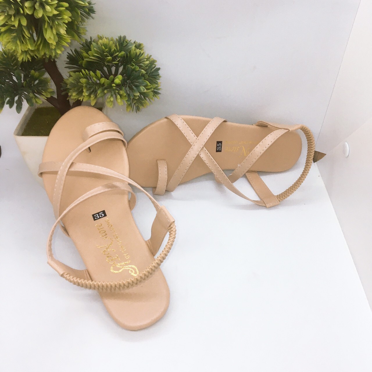 [HCM]sandal đế bệt quai mảnh chéo
