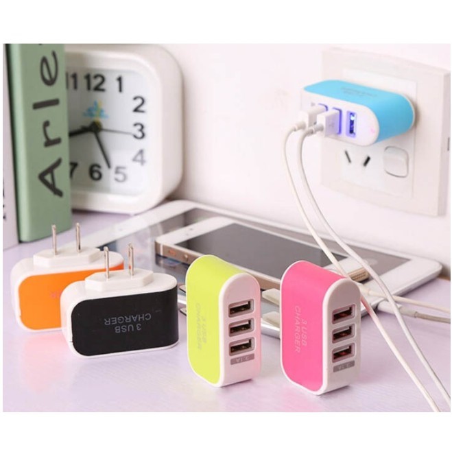 Cốc sạc 3 cổng usb thế hệ mới pa01-219 -dc2272