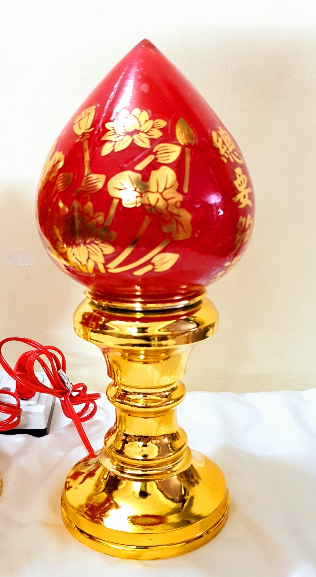 Đèn thờ trái đào cao 16, 18, 25, 30 cm
