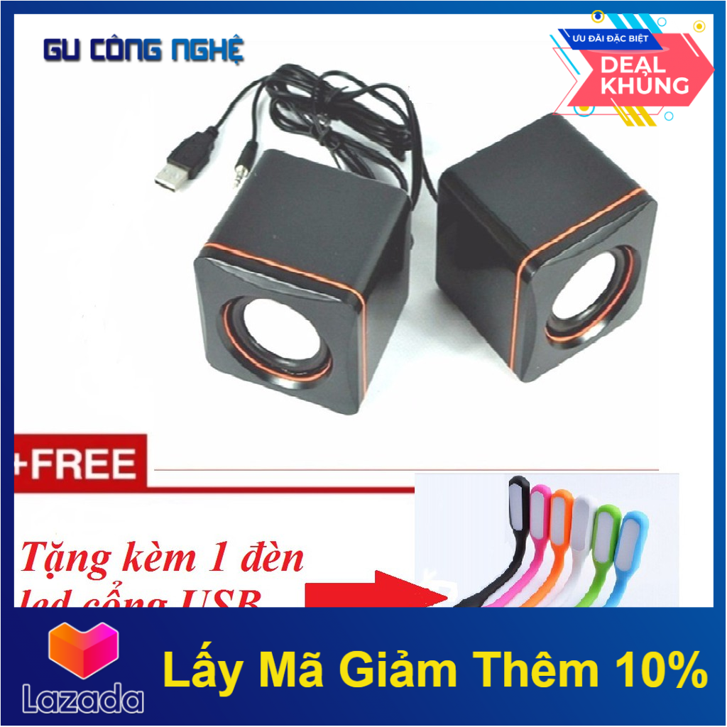 Loa Di Động 101C (Đen) Tặng 1 Đèn Led Usb
