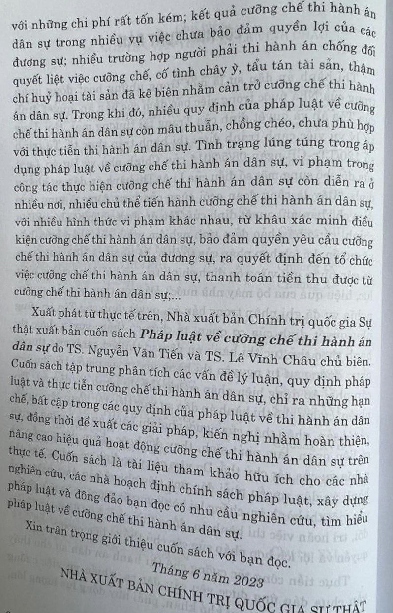 Pháp luật về cưỡng chế Thi hành án dân sự