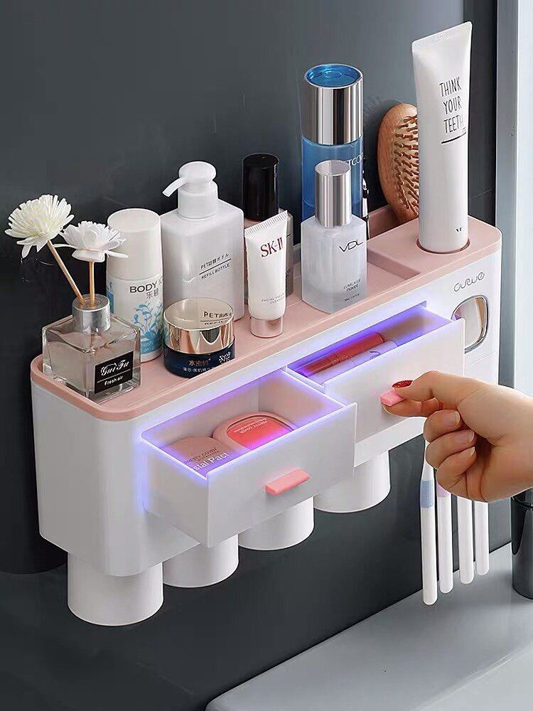 Bộ Nhả Kem Đánh Răng Ecoco Tự Động 3 cốc