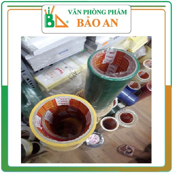 Băng dính dán gáy sách sần 5cm các màu Xanh/ đen/ đỏ / ghi / vàng