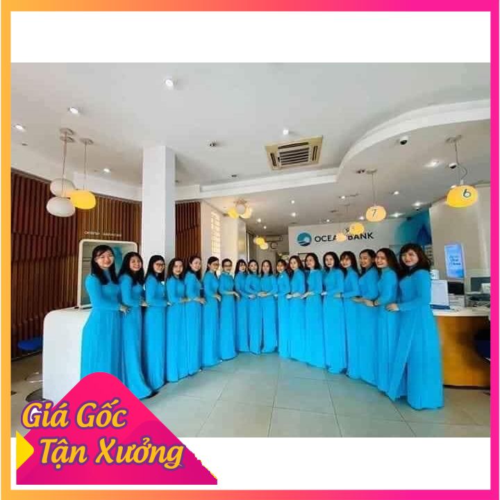 {Siêu Rẻ} Áo Dài Trơn Đồng Phục Công Sở 2 Tà Lụa Nhật [Không Kèm Quần]