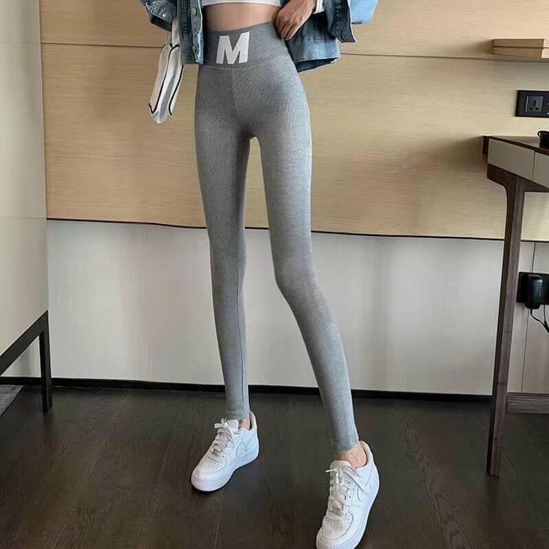 Quần legging cạp chữ lưng cao gen bụng tôn dáng dễ mặc