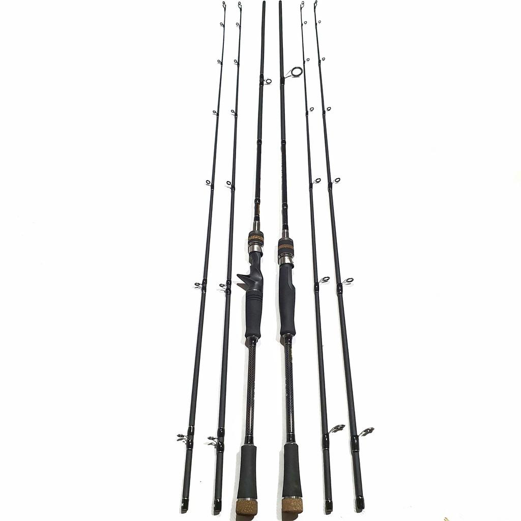 [Hunting] Cần câu lure 2 ngọn hunting black Siêu Tải. Kích thước chính xác của sản phẩm này là: 2m1 máy ngang - Giảm giá thanh lý hàng tồn - sale sale