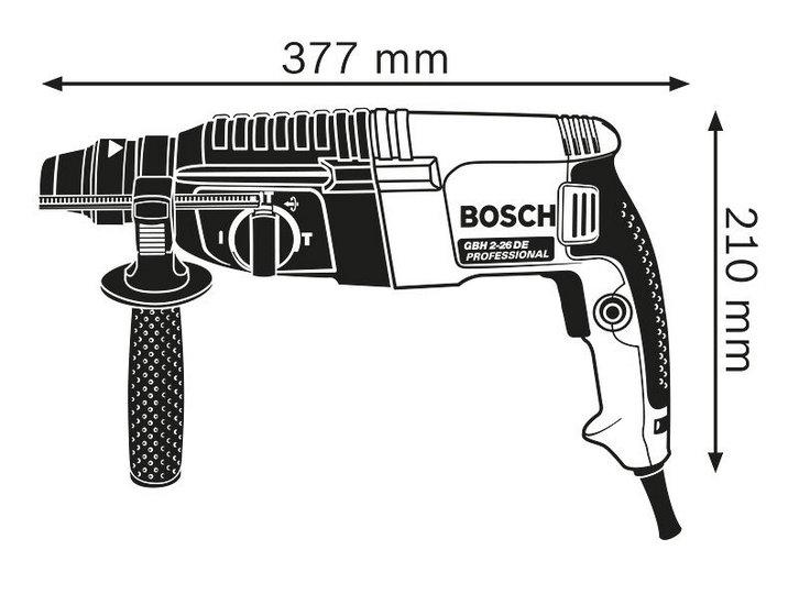 Máy khoan búa Bosch GBH 2-26 DE Professiona + Quà tặng áo mưa