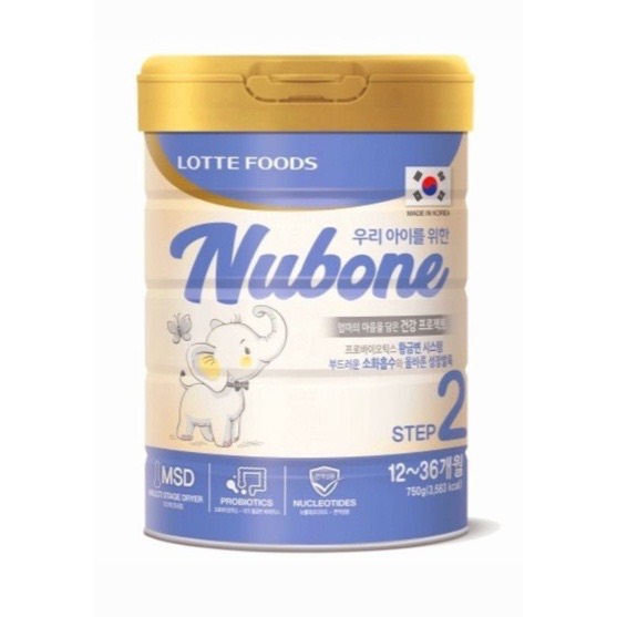 Combo 3 lon sữa bột Nubone Step 1,2, Plus nhập khẩu hàn quốc lon 750g