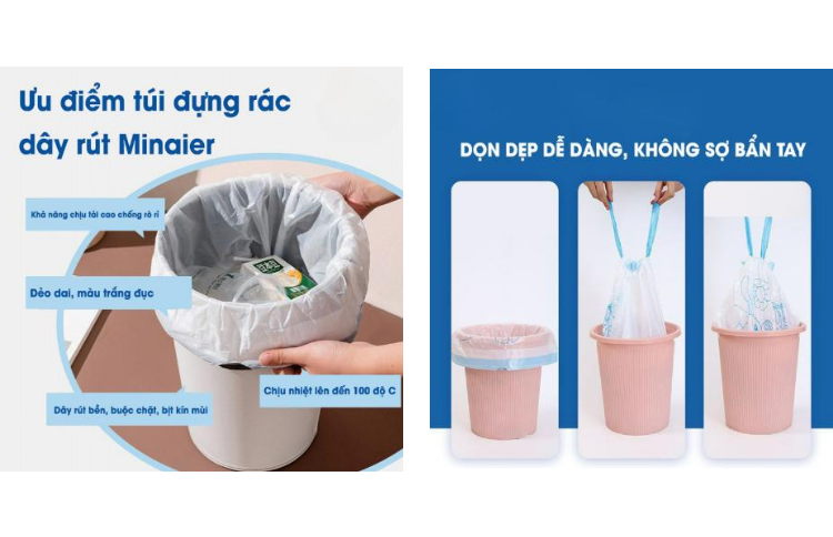 Túi Đựng Rác Cuộn 100 Túi Siêu Dai MINAIER