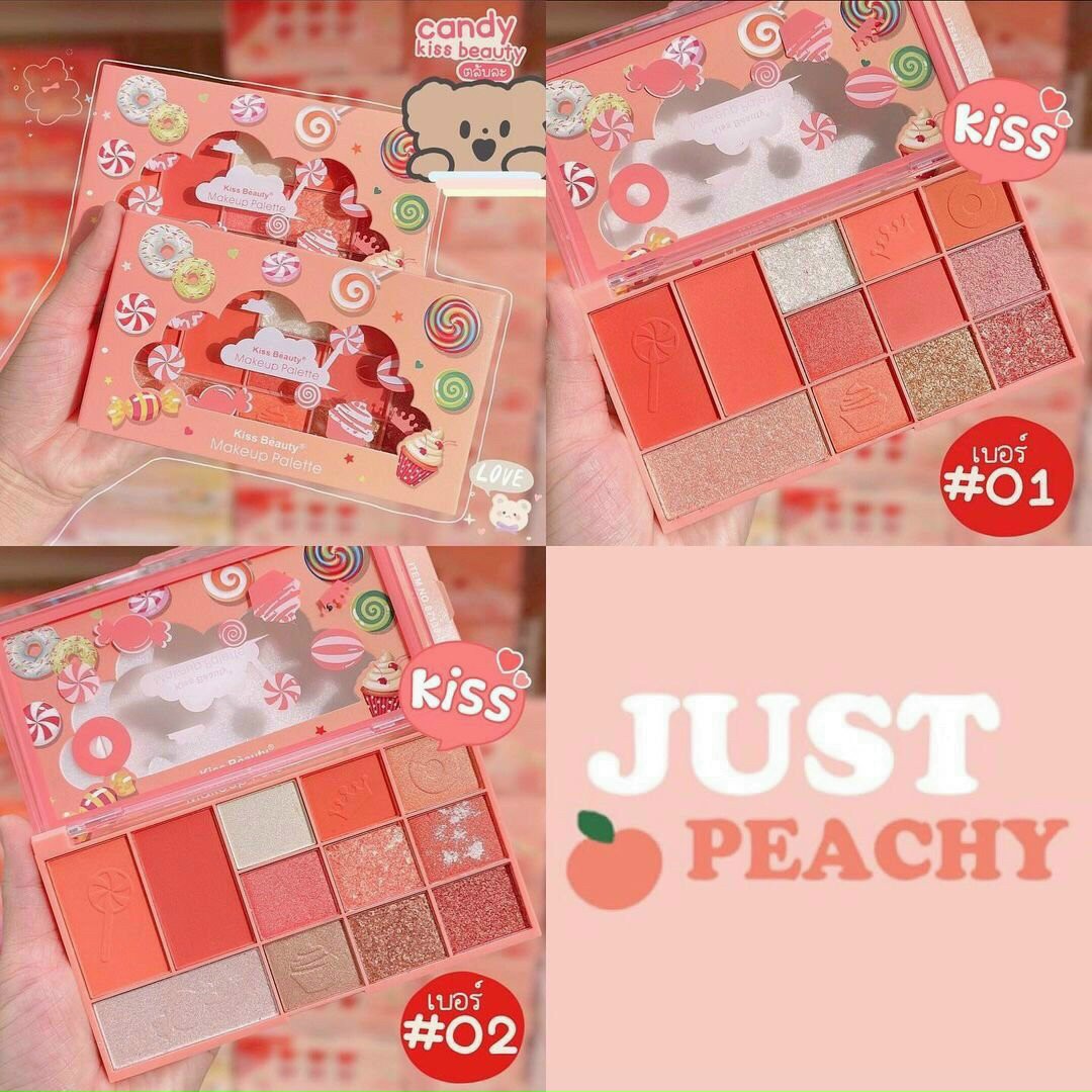 Phấn mắt đa năng Kiss Beauty 12 ô Donut