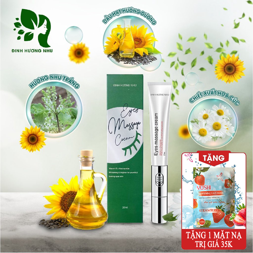 Kem thâm quầng mắt Đinh Hương Nhu Eyes massage cream giúp xóa tan bọng mắt