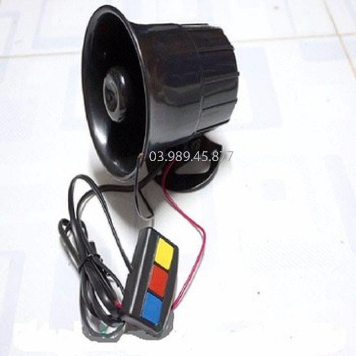 CÒI HÚ 3 CHẾ ĐỘ 12V DÀNH CHO XE MÁY XE ĐẠP ĐIỆN