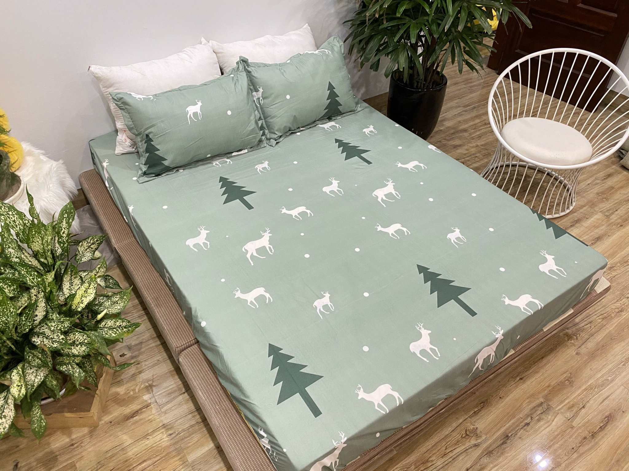 Set Ga Gối Mẫu Hươu Thông P43