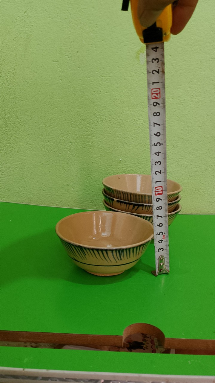 set 10 chén đá phết xanh nam bộ