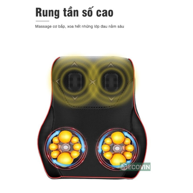 Gối Massage Lưng Vai Cổ Thắt Lưng Cao Cấp [Hàng Chính Hãng]